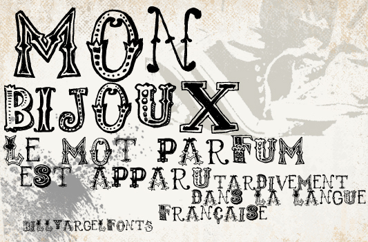 Illustration for Monbijoux font
