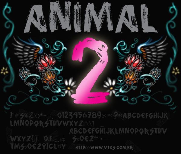 Illustration for Vtks Animal 2 font