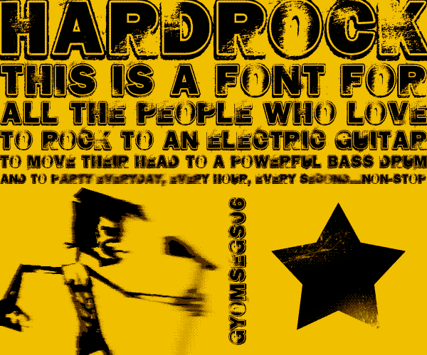 Illustration for Hard Rock font