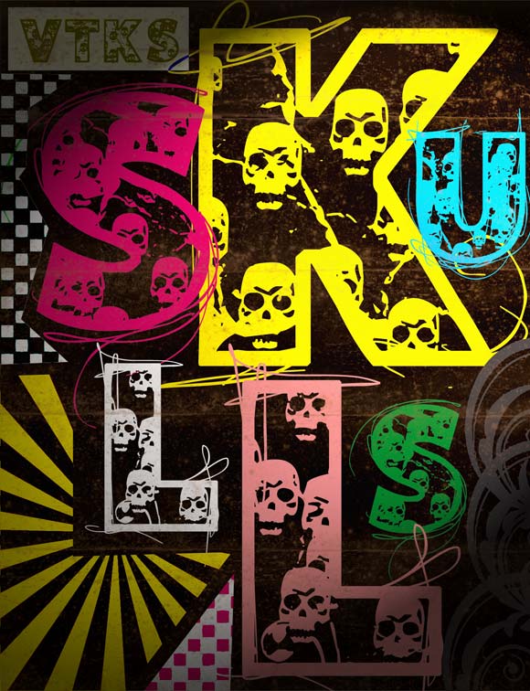 Illustration for VTKS Skulls font