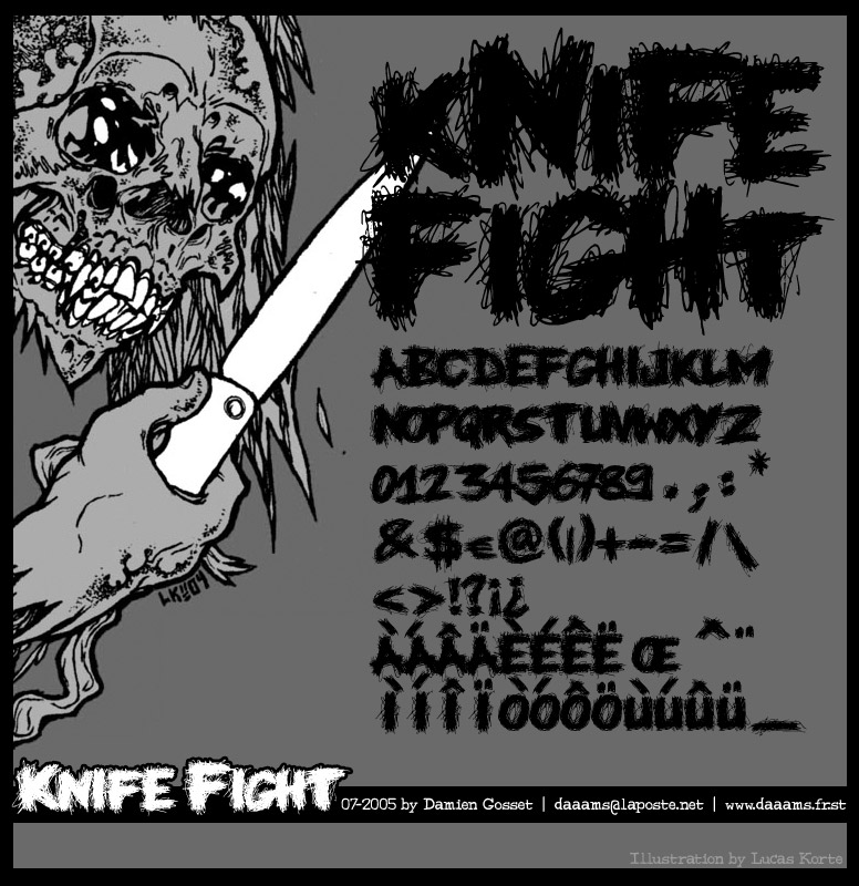 Illustration for Knife Fight font