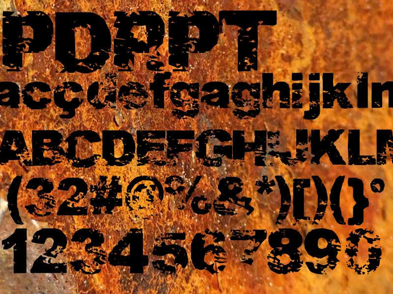 Illustration for PDRPT font