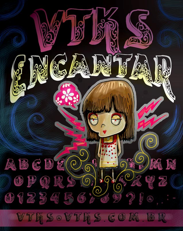 Illustration for VTKS Encantar font