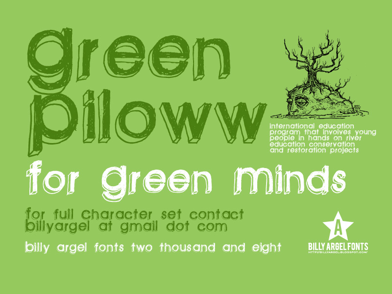 Illustration for Green Piloww font