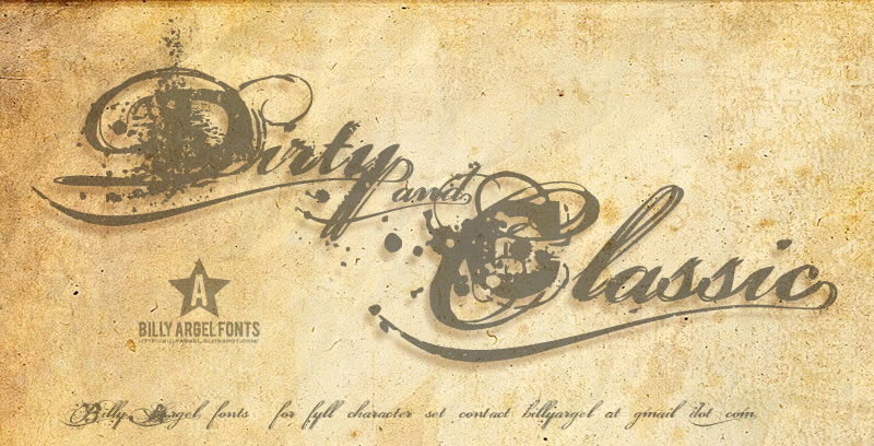 Illustration for Dirty and Classic font