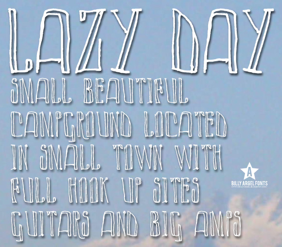 Illustration for Lazy Day font