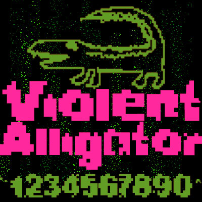 Illustration for Violent Alligator font