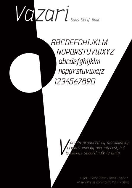 Illustration for Vazari Sans Serif font