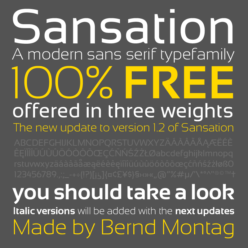 Illustration for Sansation font
