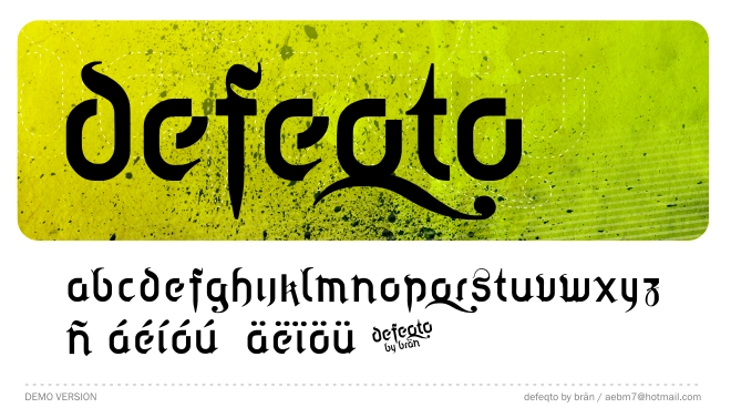 Illustration for Defeqto font