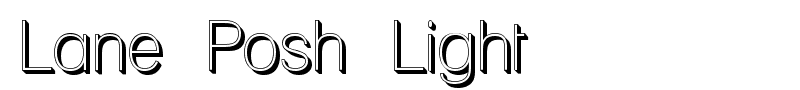 Lane Posh Light font