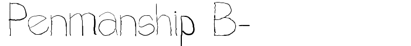 Penmanship B- font
