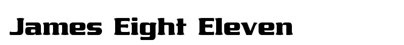 James Eight Eleven font