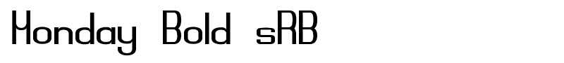 Monday Bold sRB font