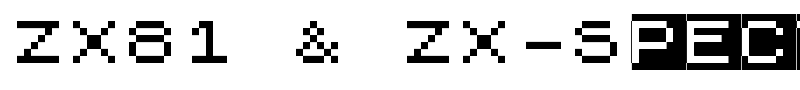 ZX81 & ZX-Spectrum  font