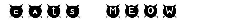 cats MEOW font