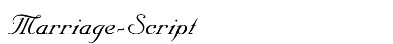 Marriage-Script font