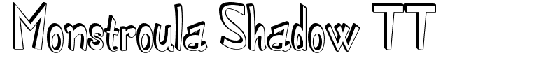 Monstroula Shadow TT font