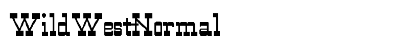 WildWest-Normal font