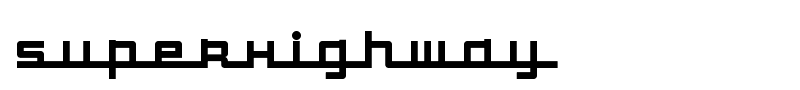 SuperHighway font