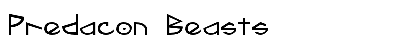 Predacon Beasts font