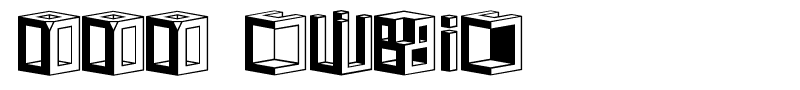 DDD Cubic font