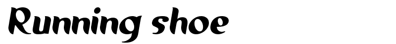 Running shoe font