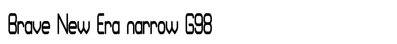 Brave New Era narrow G98 font