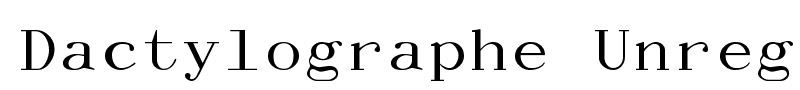 Dactylographe Unregistered font