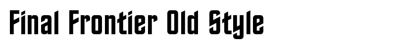 Final Frontier Old Style font