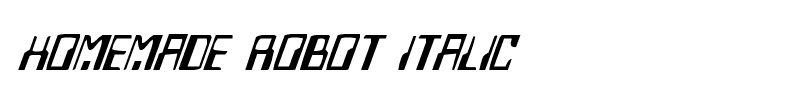 Homemade Robot Italic font