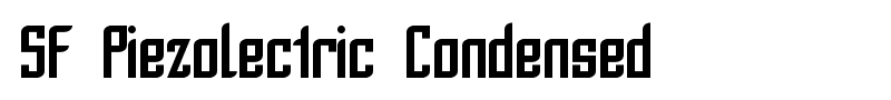 SF Piezolectric Condensed font
