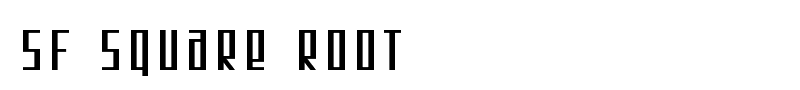 SF Square Root font