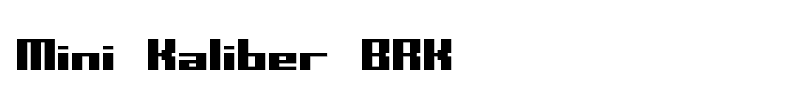 Mini Kaliber BRK font