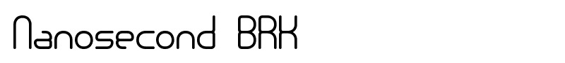 Nanosecond BRK font