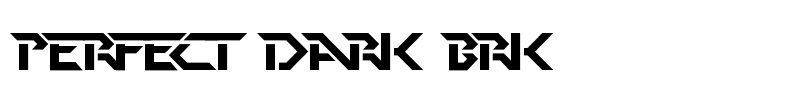 Perfect Dark BRK font