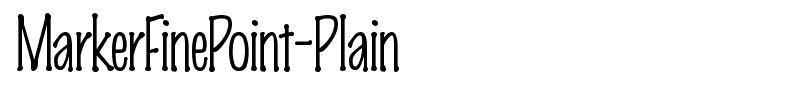 MarkerFinePoint-Plain font