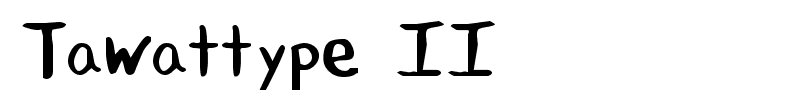 Tawattype II font