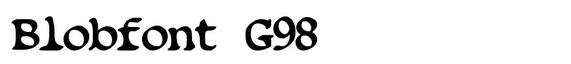 Blobfont G98 font