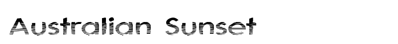 Australian Sunset font