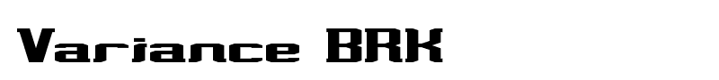 Variance BRK font