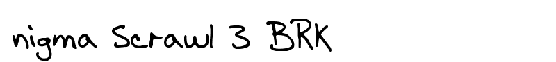 nigma Scrawl 3 BRK font