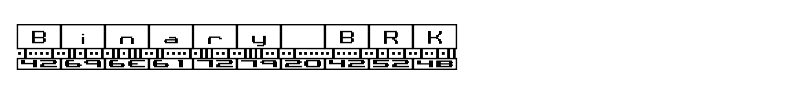 Binary BRK font