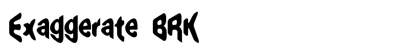 Exaggerate BRK font