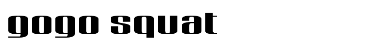 gogo squat font