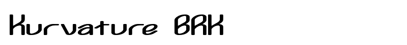 Kurvature BRK font