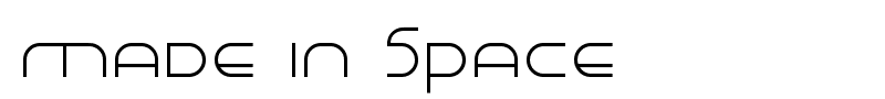 Made in Space font