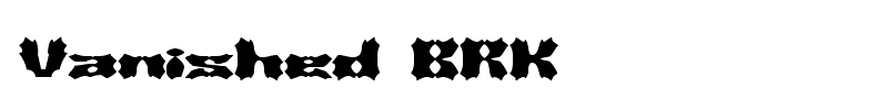 Vanished BRK font