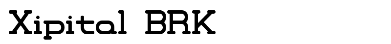 Xipital BRK font