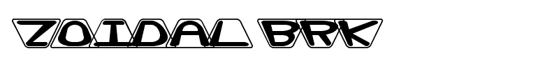 Zoidal BRK font